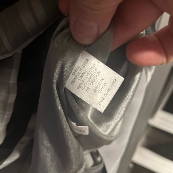 NY &CO sz : XL : stripes black white silver tie waist sleeveless blouse - Picture 4 of 14